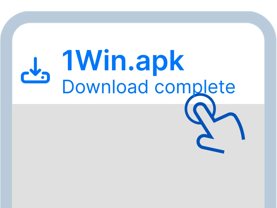 Step 6 app login on 1Win Ghana — screenshot of installation screen with click icon