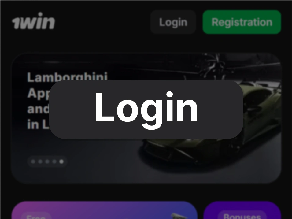 Step 1 deposit on 1Win Ghana — screenshot of main page with highlighted login button