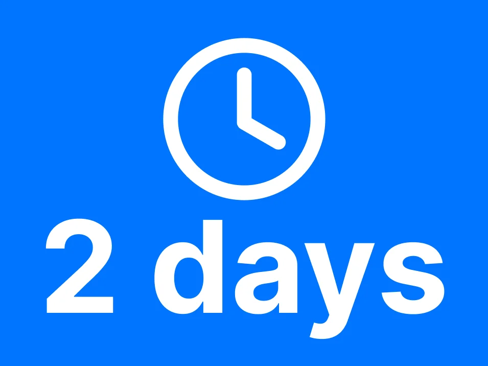 Step 4 free spin bonus on 1Win Ghana — screenshot with white text “2 days” on blue background and clock icon highlighted